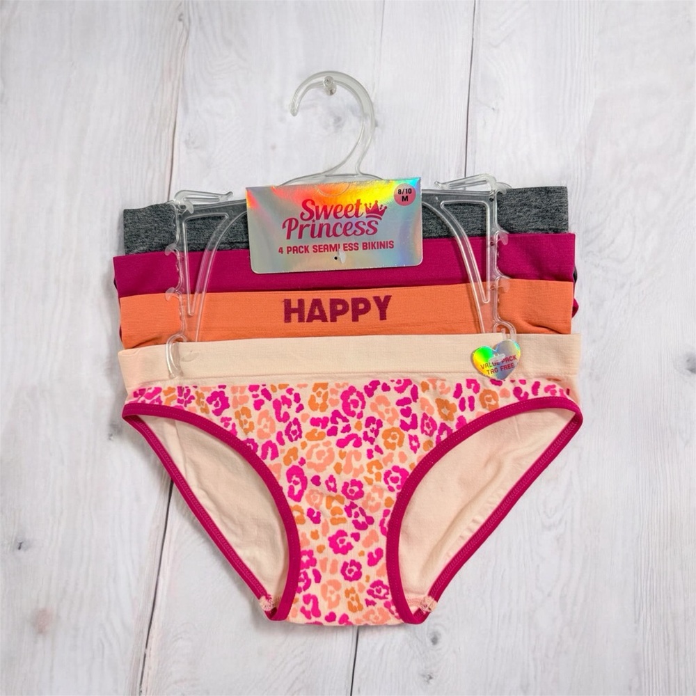 Girls' Happy Bikini Briefs - 4 Pack